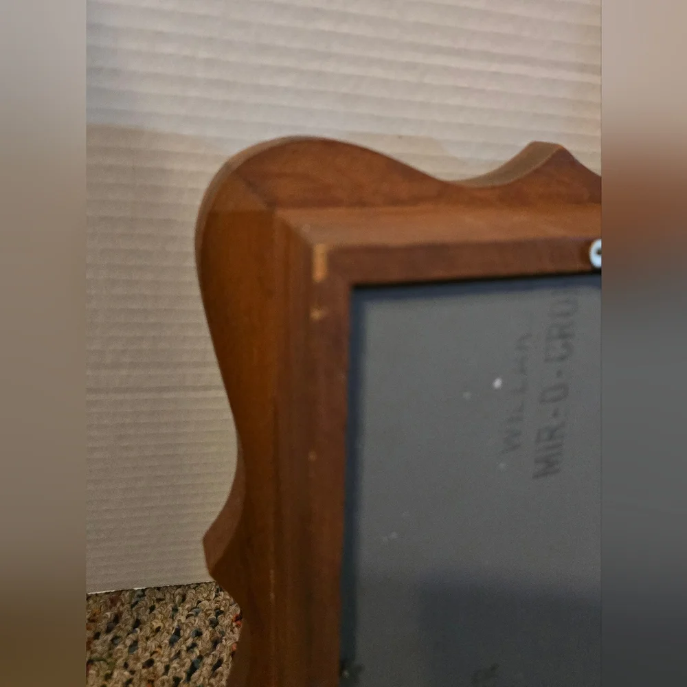 Coats & Clark A Stitch In Time Saves Nine Wood Mirrored Shadowbox Vintage